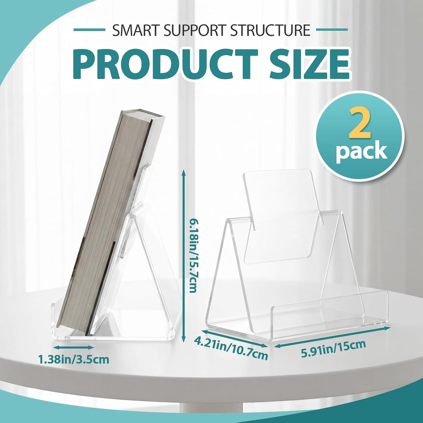Acrylic Display Book Stand / Clear / Set of 2