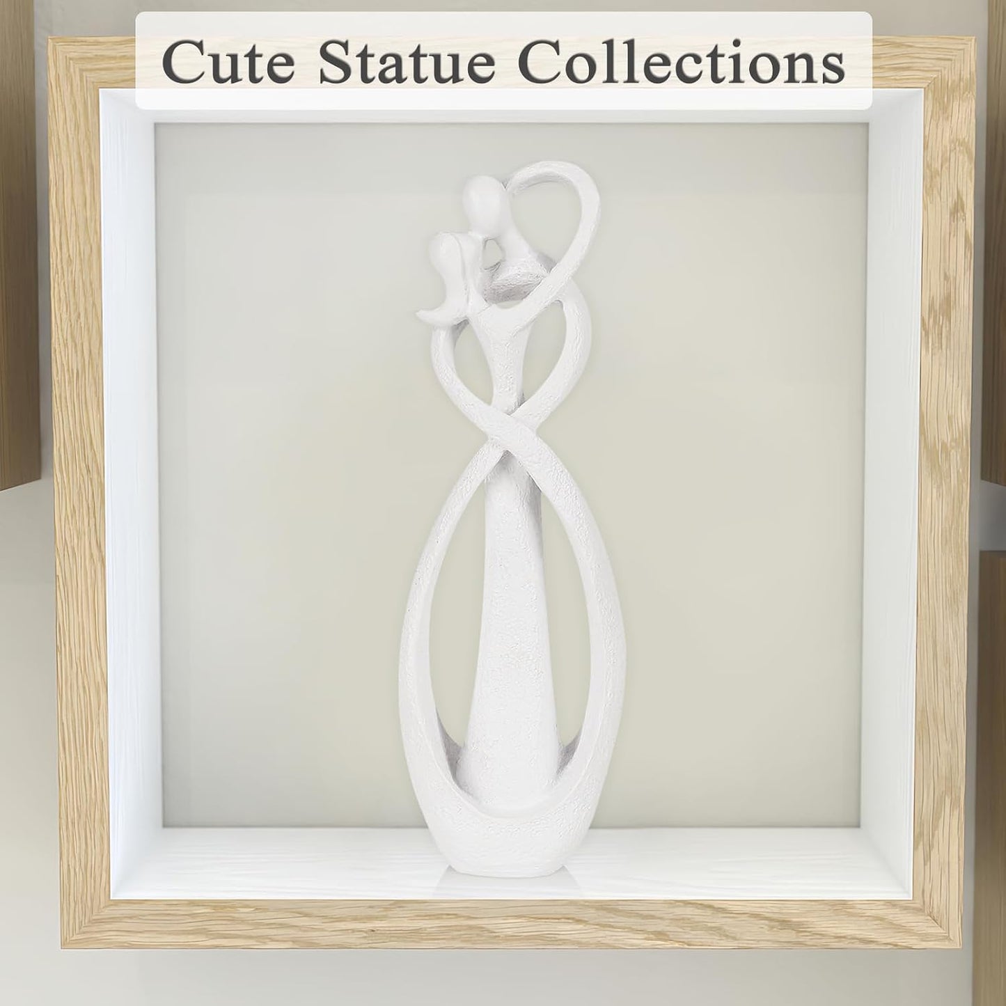 Kissing Lovers Statue Abstract Sculpture Resin Statues / White / Large