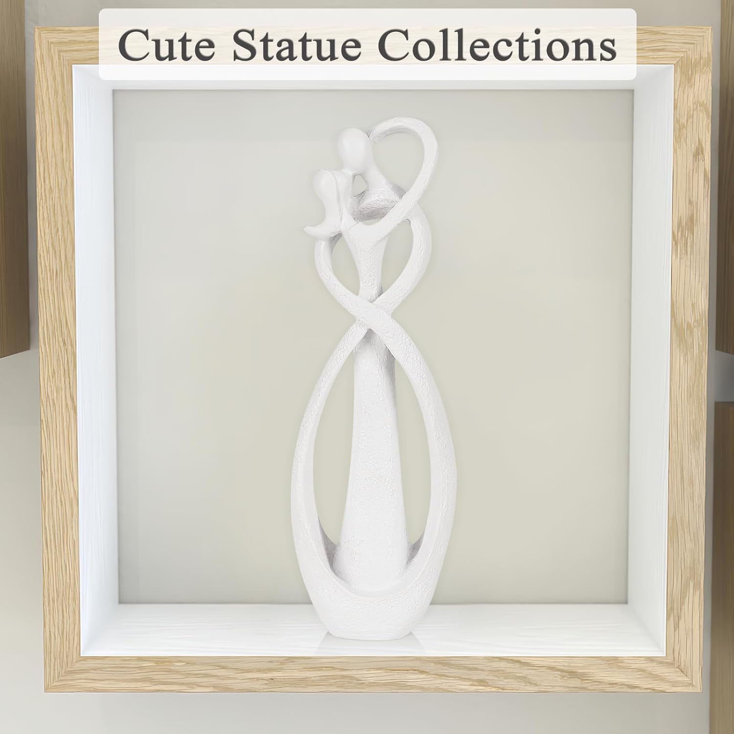 Kissing Lovers Statue Abstract Sculpture Resin Statues / White / Large