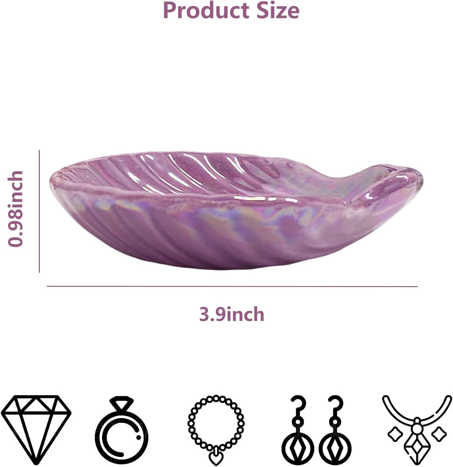 Seashell Jewelry Dish Tray / Purple