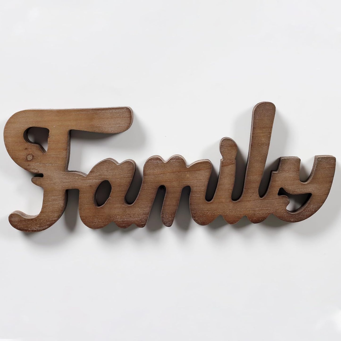 Wall Hanging Rustic Distressed Wooden Signs / Family / 15 Inch