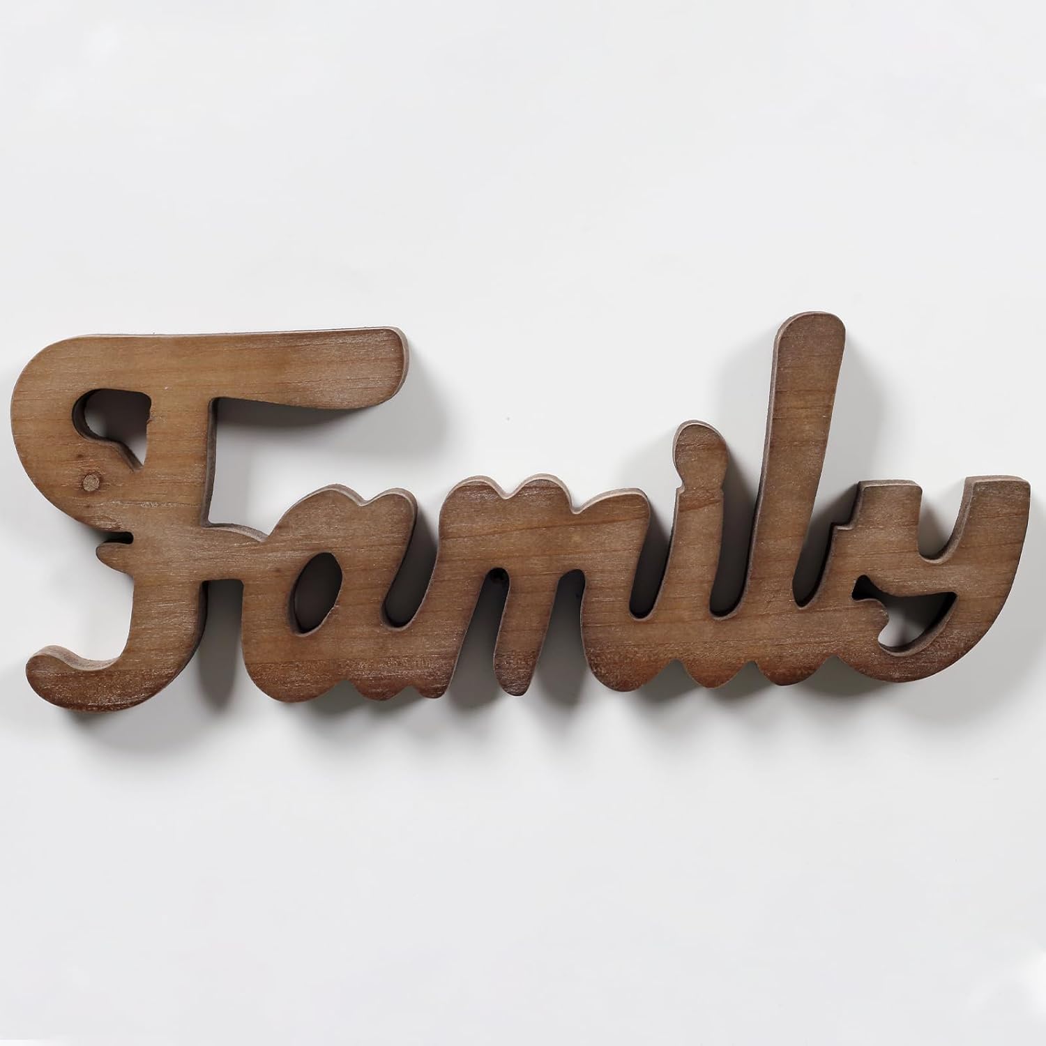 Wall Hanging Rustic Distressed Wooden Signs / Family / 15 Inch