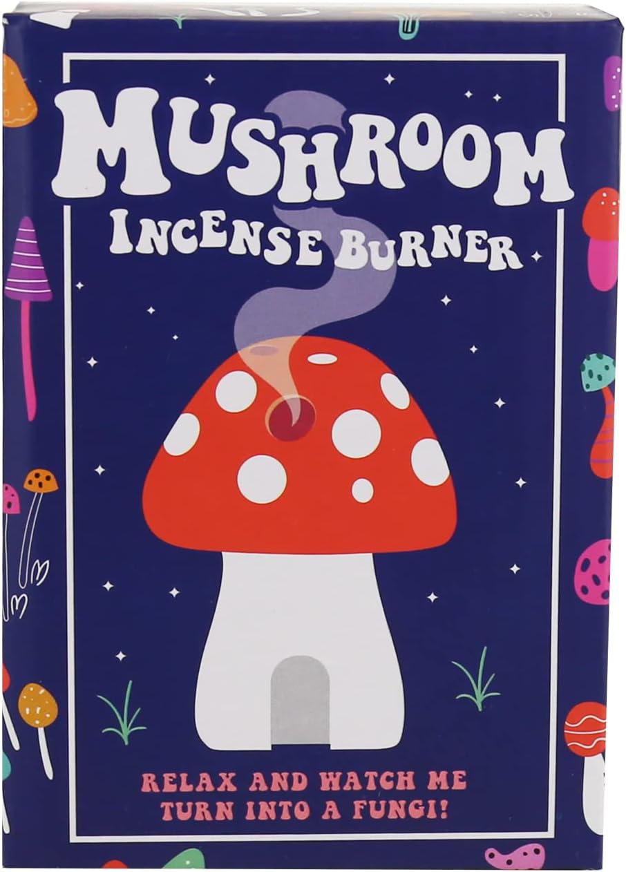 Mushroom Incense Burner / Includes 3 Sandalwood Cones & Resting Dish