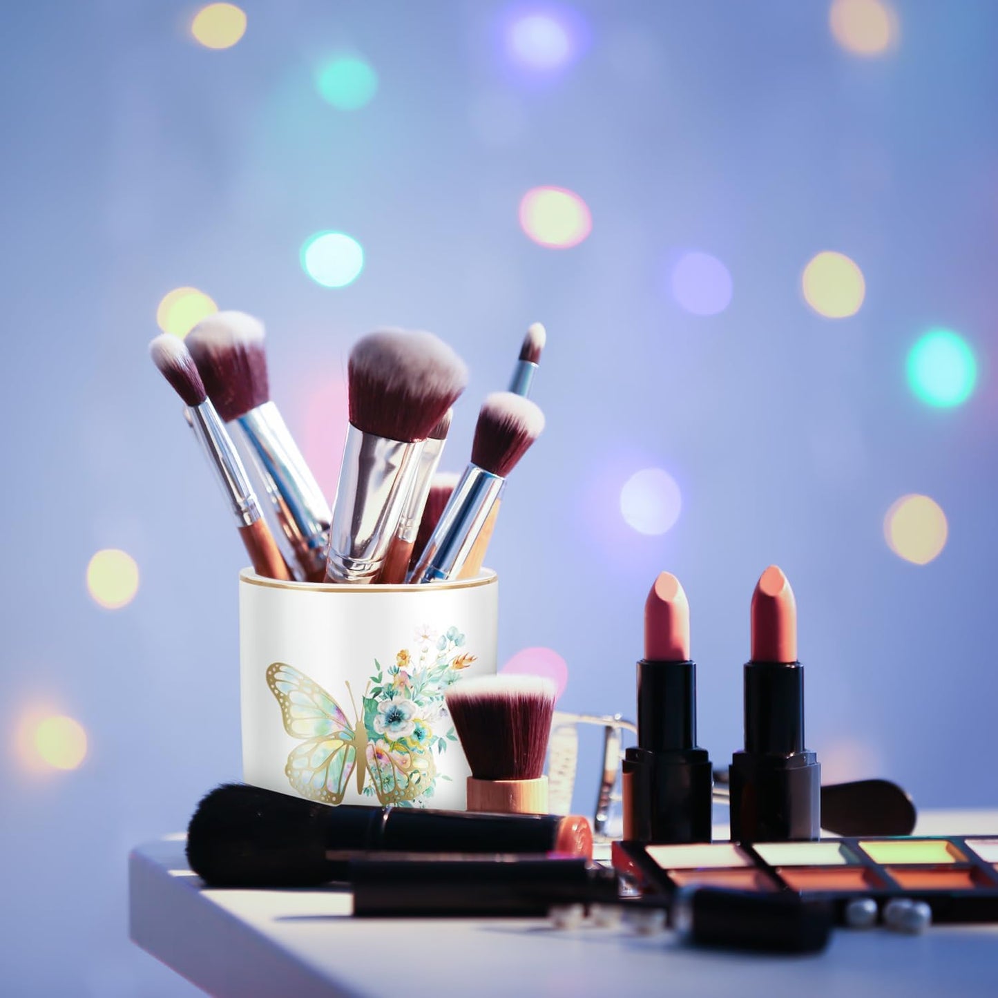 Simple&Modern Style Makeup Organizer / Butterfly Pattern