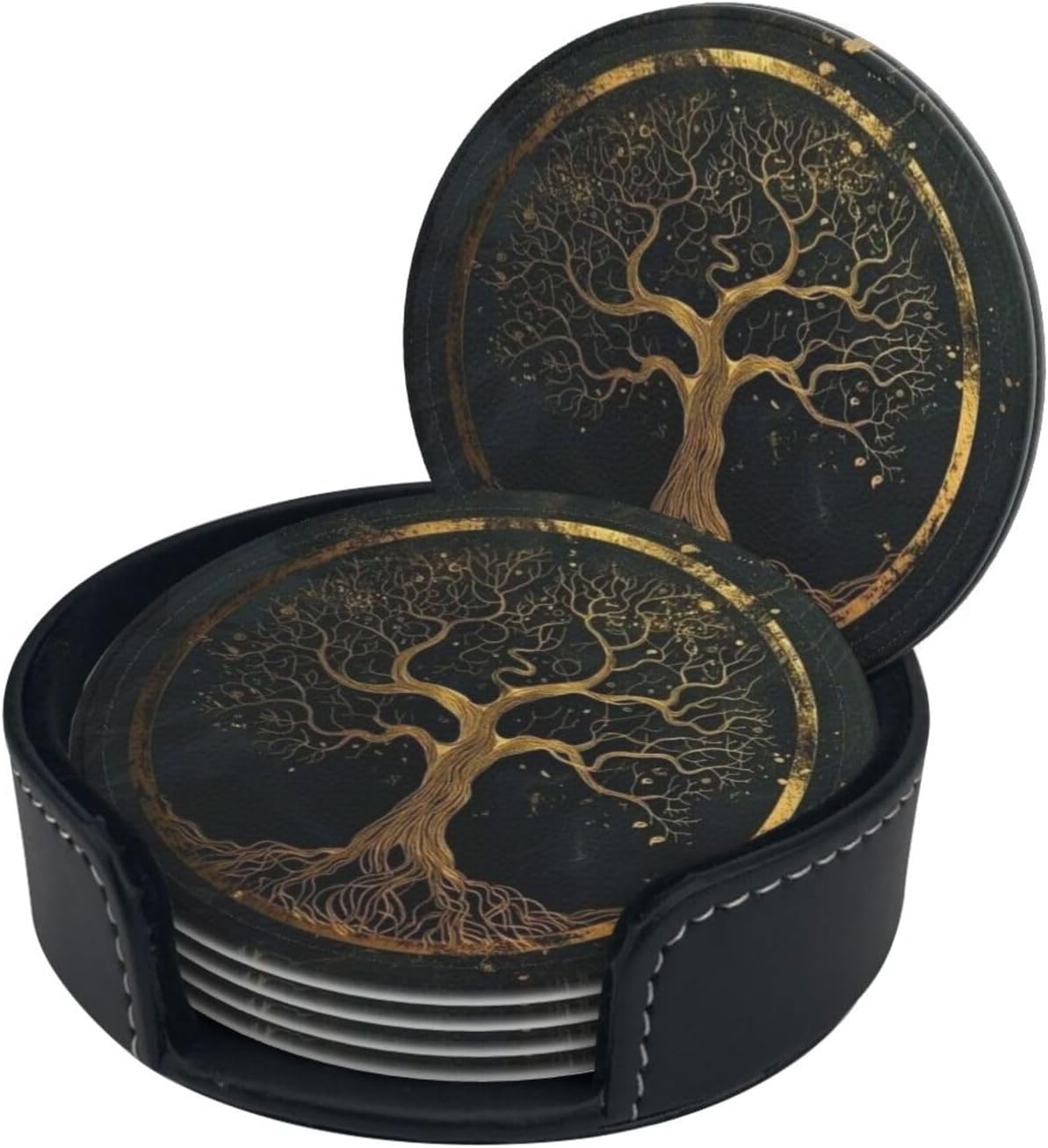 Holder Stand / Cork Base Table / Marble Gold Tree / Set of 6