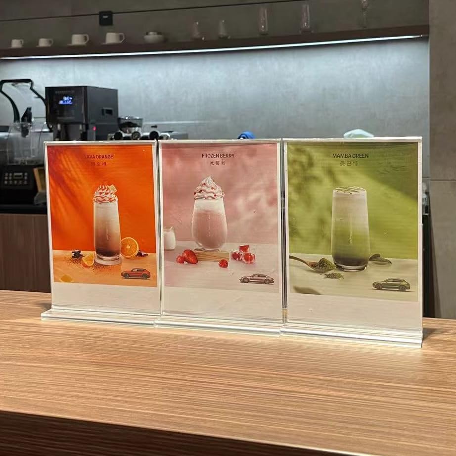 Acrylic Sign Holder Vertical Double-Sided Display Optional Horizontal / 8.5*11 / 8.5 x 11 / Set of 3