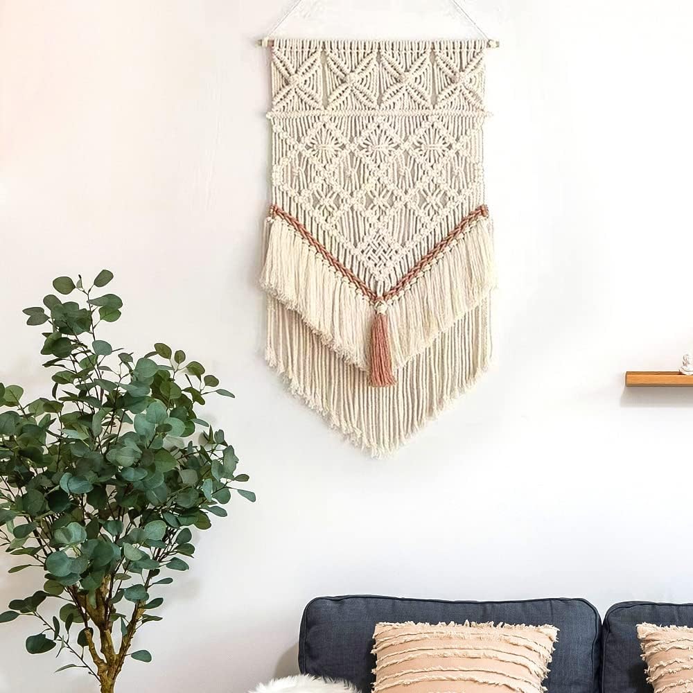 Hanging Macrame Tapestry Dream Catchers Hand Woven Tapestries Boho Wall Art Decor Home / 30"L x 18"W