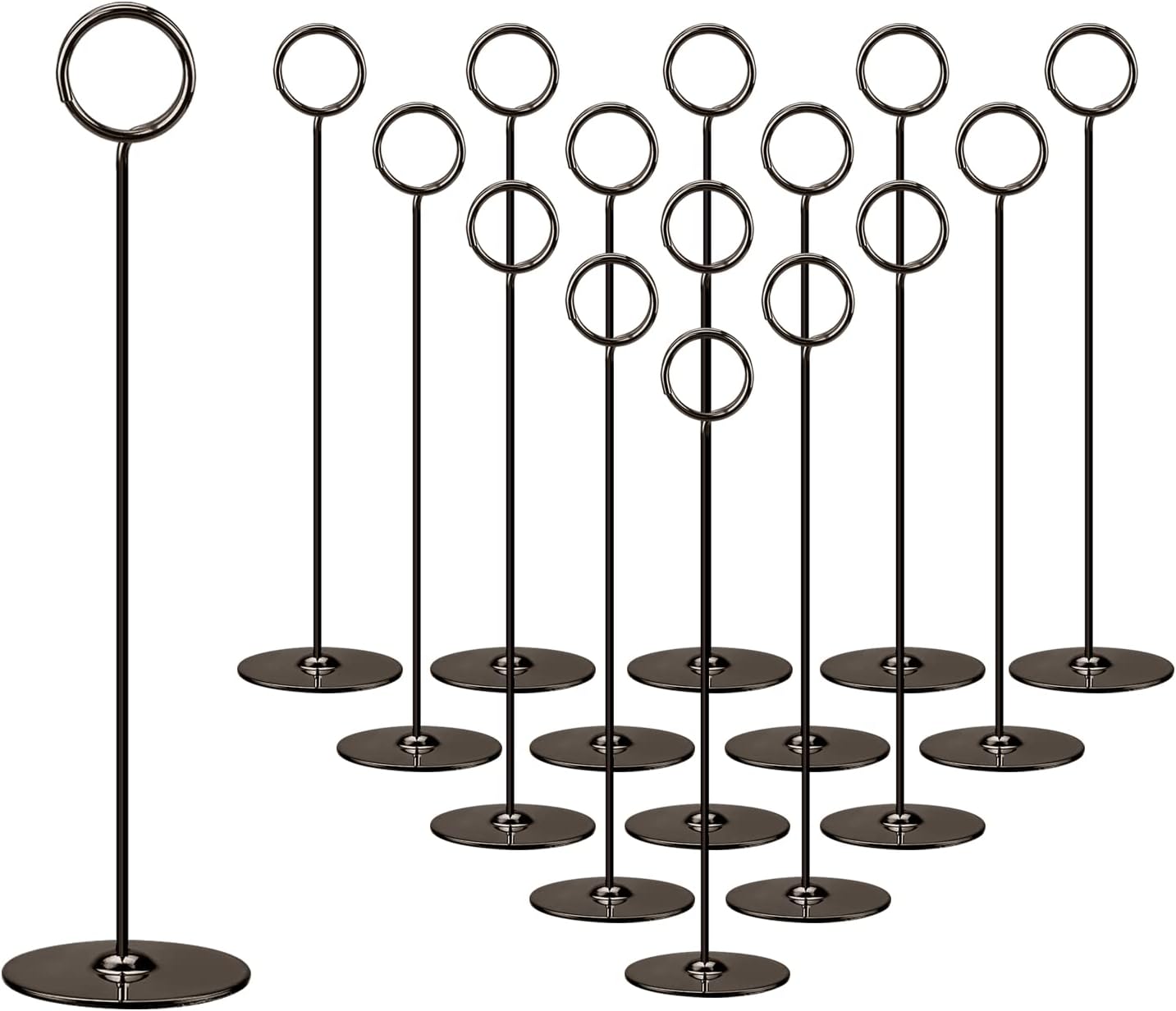 Urban Deco 16 Pieces Table Card Holder 8 inches Table Number Holders Place Steel Card Holders for Photos, Food Signs