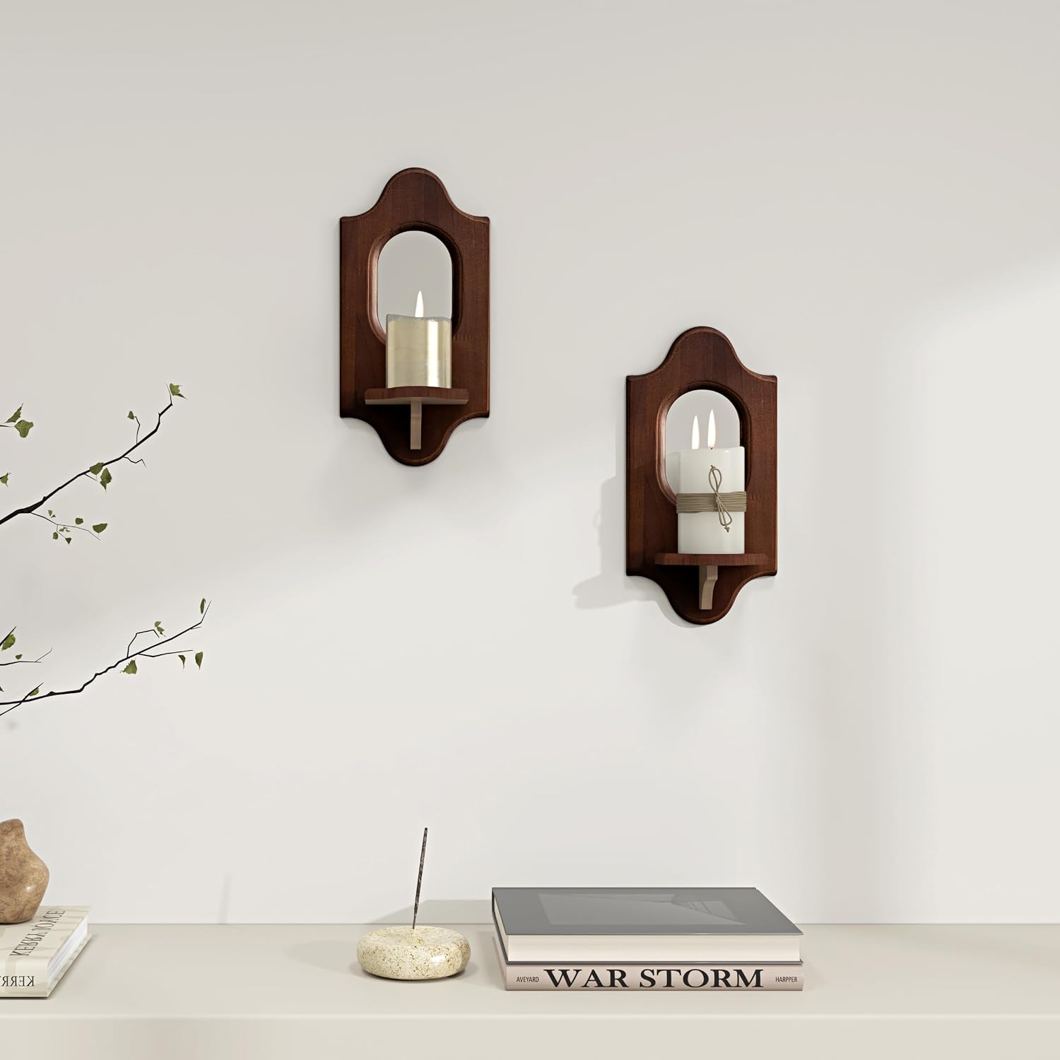 Boho Decor Wall-Mouted Shelves / Mirror
