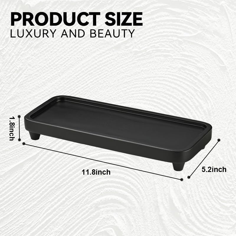 Vanity Tray / Soap Dispenser Tray / Black-large