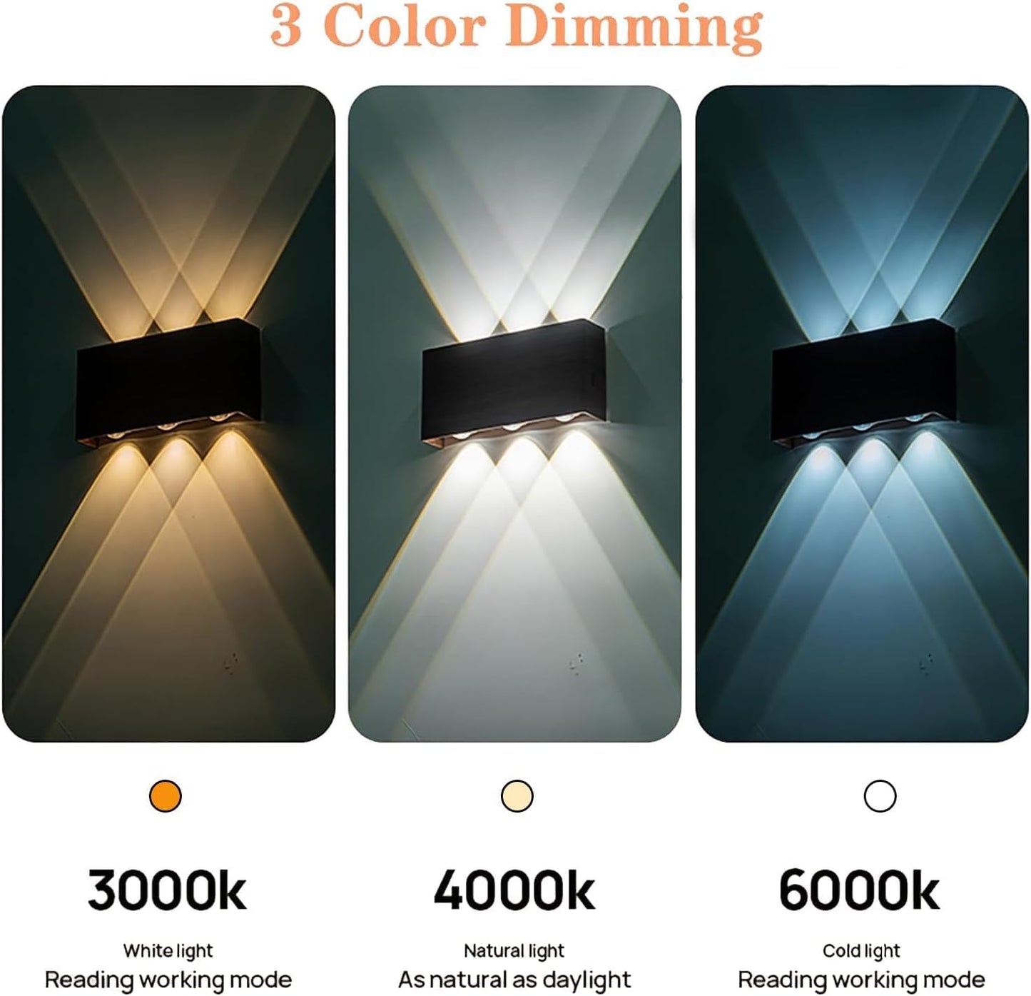 Shelprojsu LED Cordless Wall Sconce Set of 2, 5200mAh Rechargeable Battery Operated Wall Lamp with Remote Control, 3