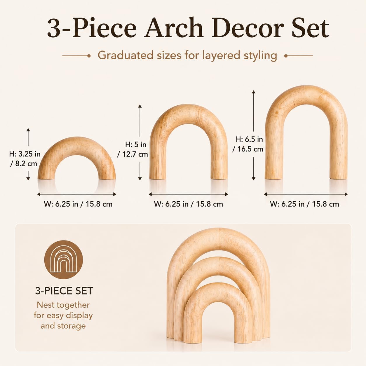 Statue and Sculpture Set 3 / Wood