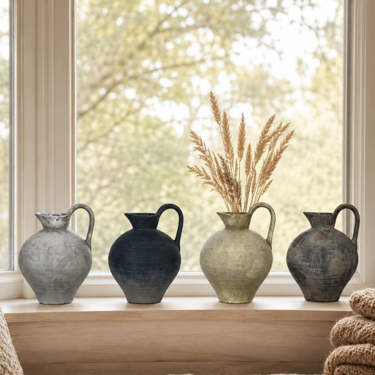 Ceramic Rustic Vase / Beige / Shape 1