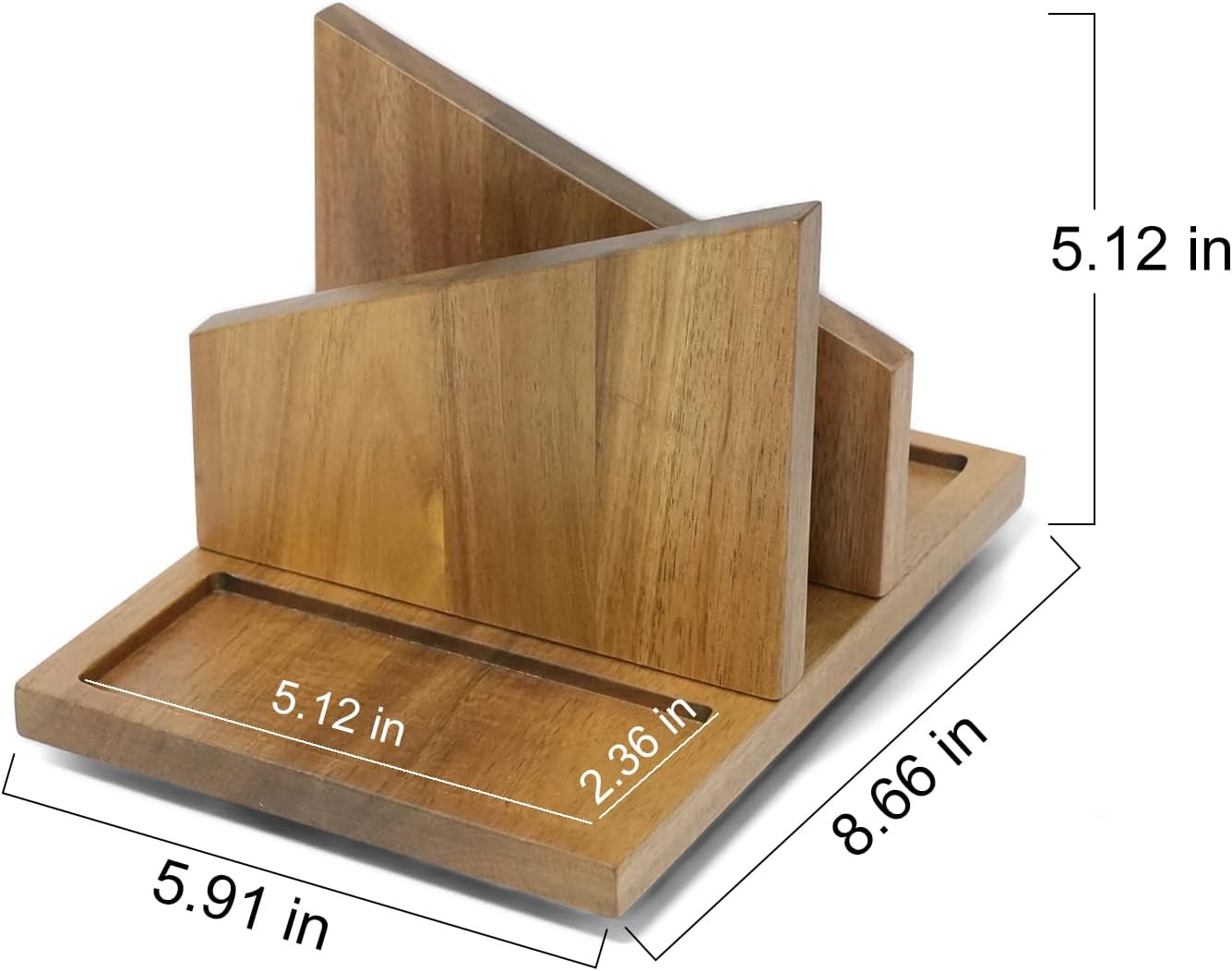 Wooden Napkin Holder Rotating Napkin Dispenser / Natural