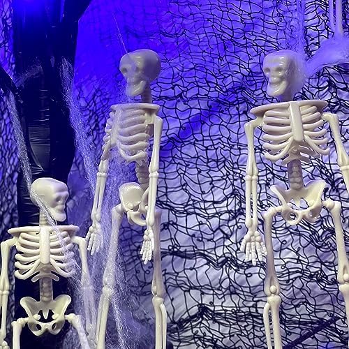 32Pcs 6" Halloween Mini Plastic Skeleton Figurines Decorations Set
