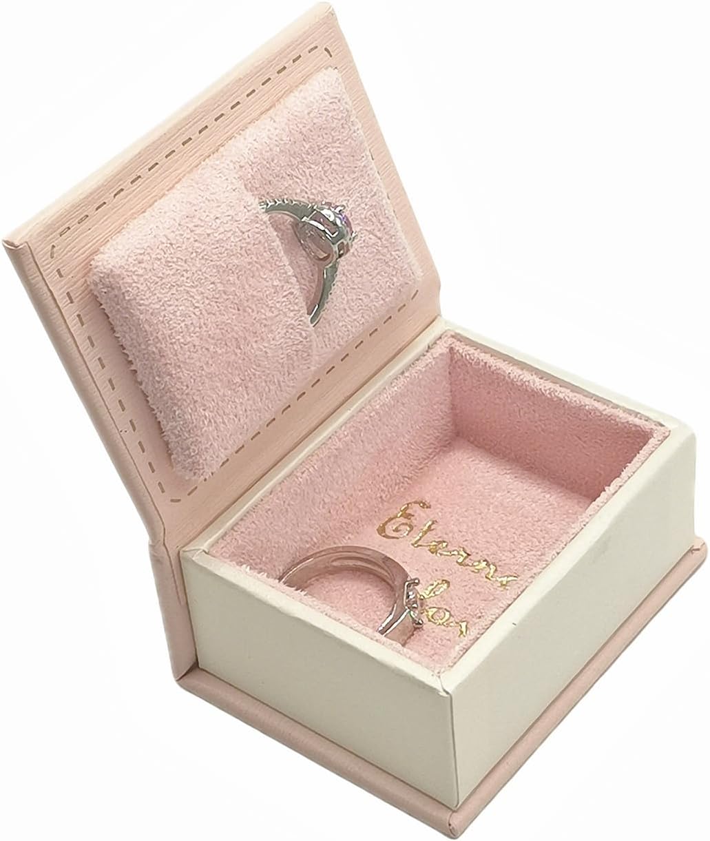 Book Shaped Ring Box / Dusty Pink-book