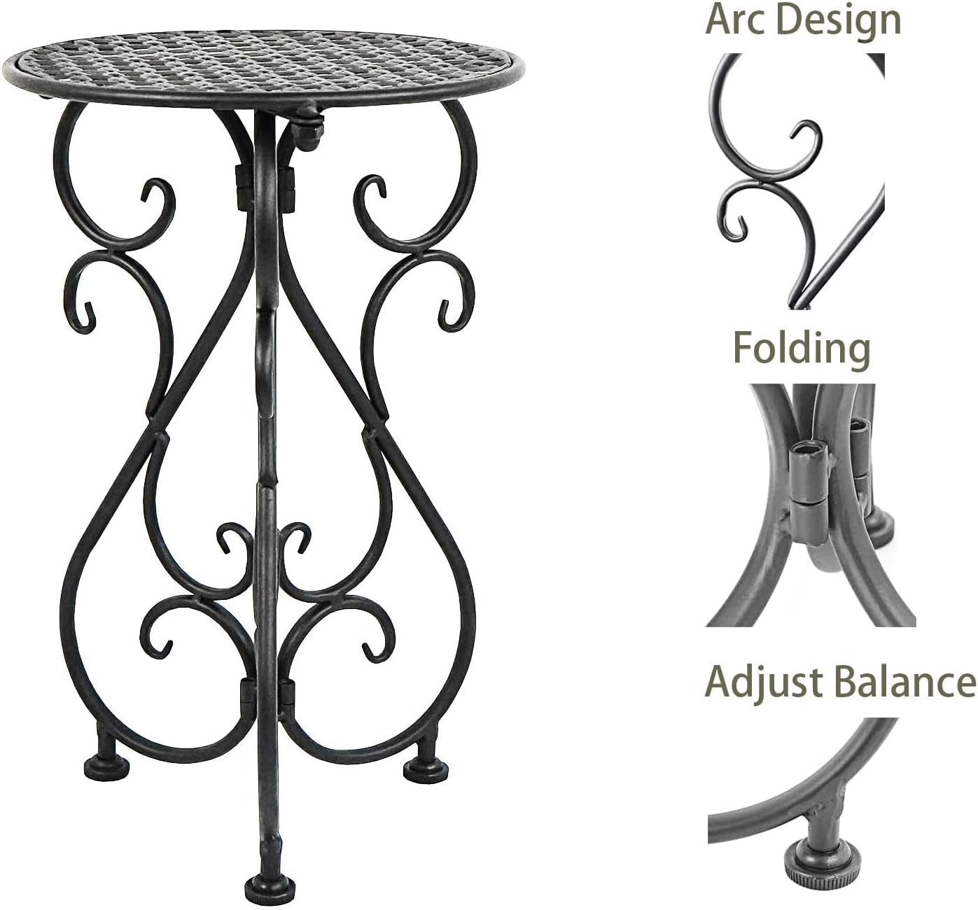 NAKUPE Metal Plant Stands 2 Pack, Heavy Duty Plant Pedestal 17" Tall, Single Flower Pot Holder for Indoor, Outdoor