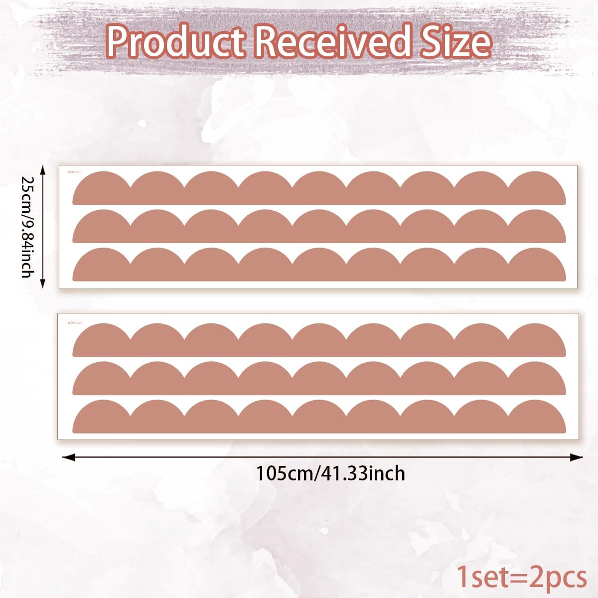 Scallop Border Wall Sticker / Coffee Color