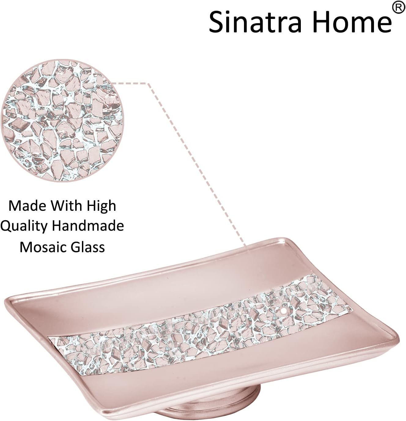 Zahari Home 4pc Sinatra Stylish Bathroom Accessories Set Liquid Soap Dispenser, Tumbler, Tooth Brush Holder and Soap