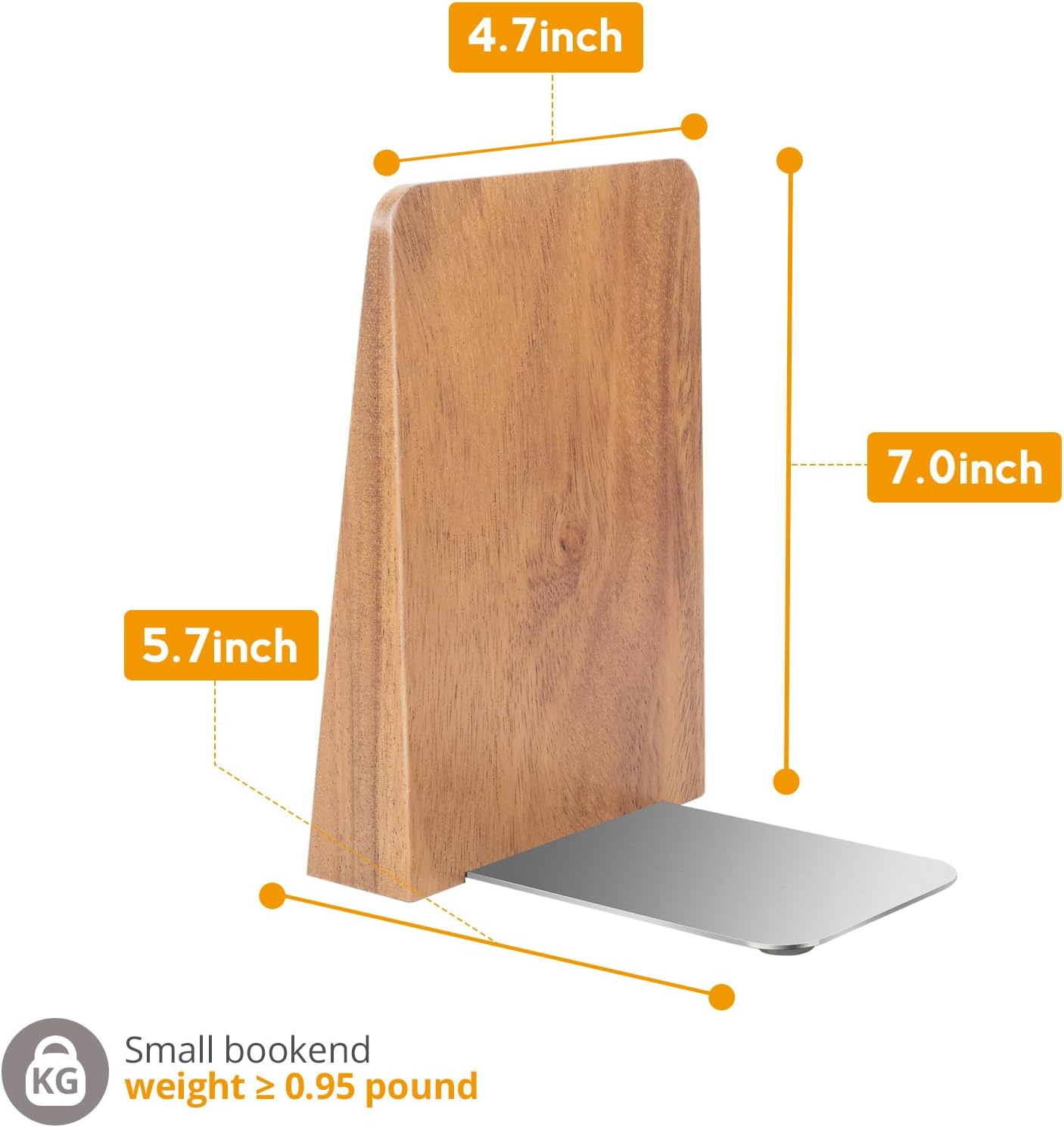 Walnut Book Ends Heavy Duty Handmade Bookends / Large Walnut Wood
