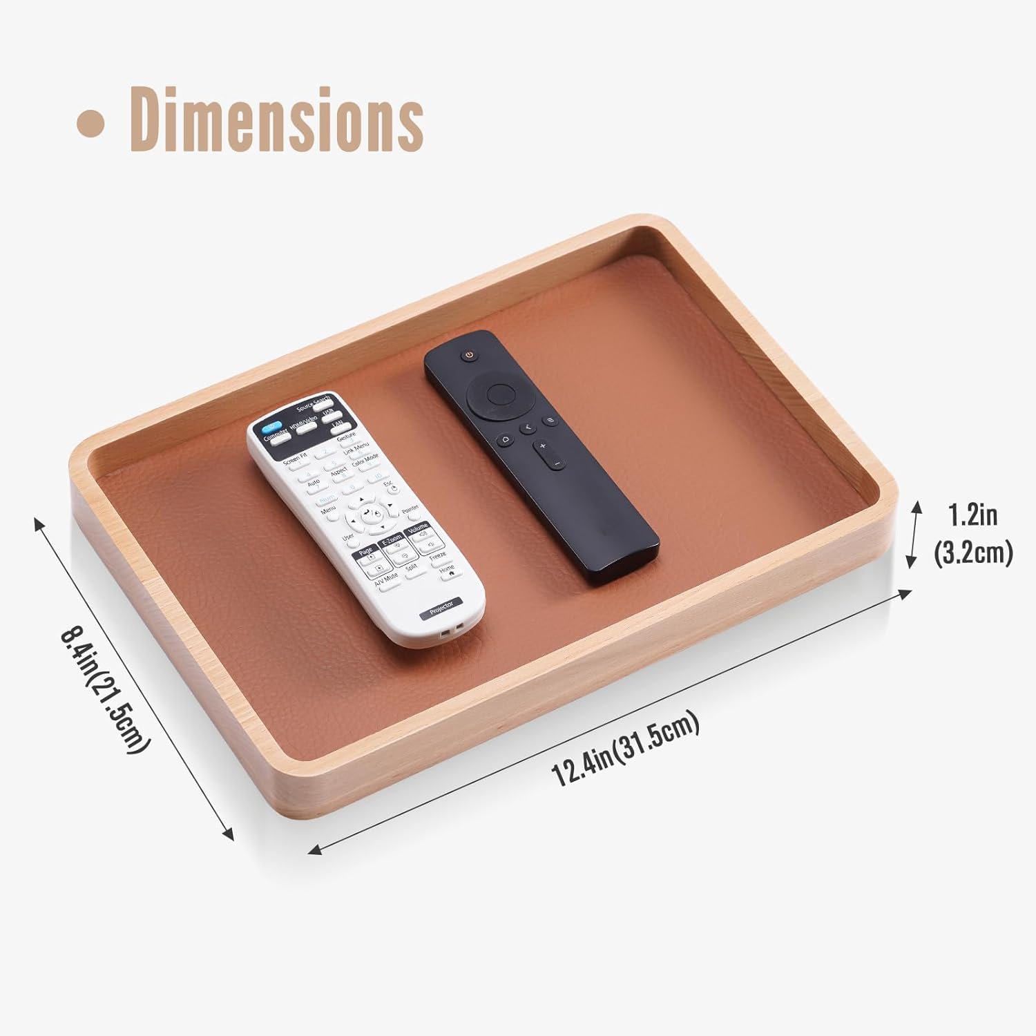 Wooden Valet Tray for Men / Light Brown