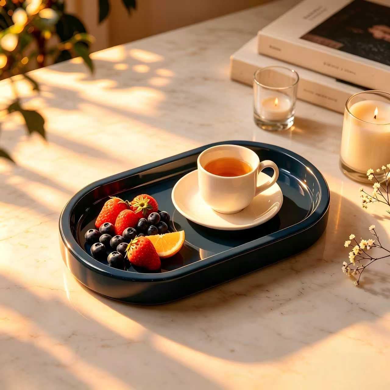 Soap Tray / Vanity Tray / 10.1 x 5 x 1 / Dark Blue
