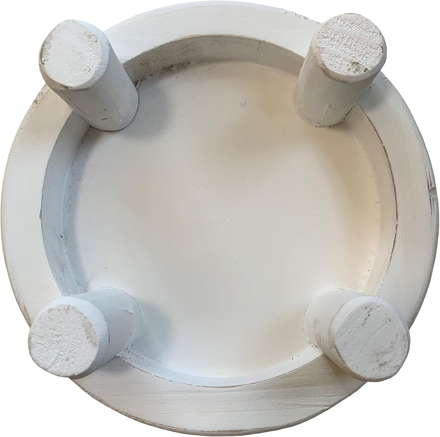 7.6" Round Vintage Display Stand / White