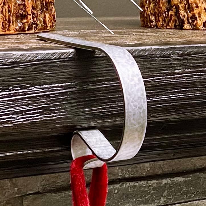 Haute Decor The Original MantleClip® Stocking Holder 4 Pack - Hang Christmas Stockings Safely and Securely from Mantels Up to 3 Inches Thick