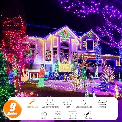 LitHome Color Changing Christmas String Lights with Remote, 99Ft 300 LED