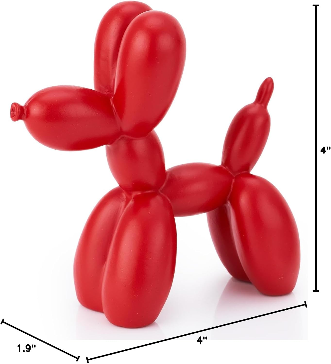 Balloon Dog Statue Decor / 4 Inch / Red