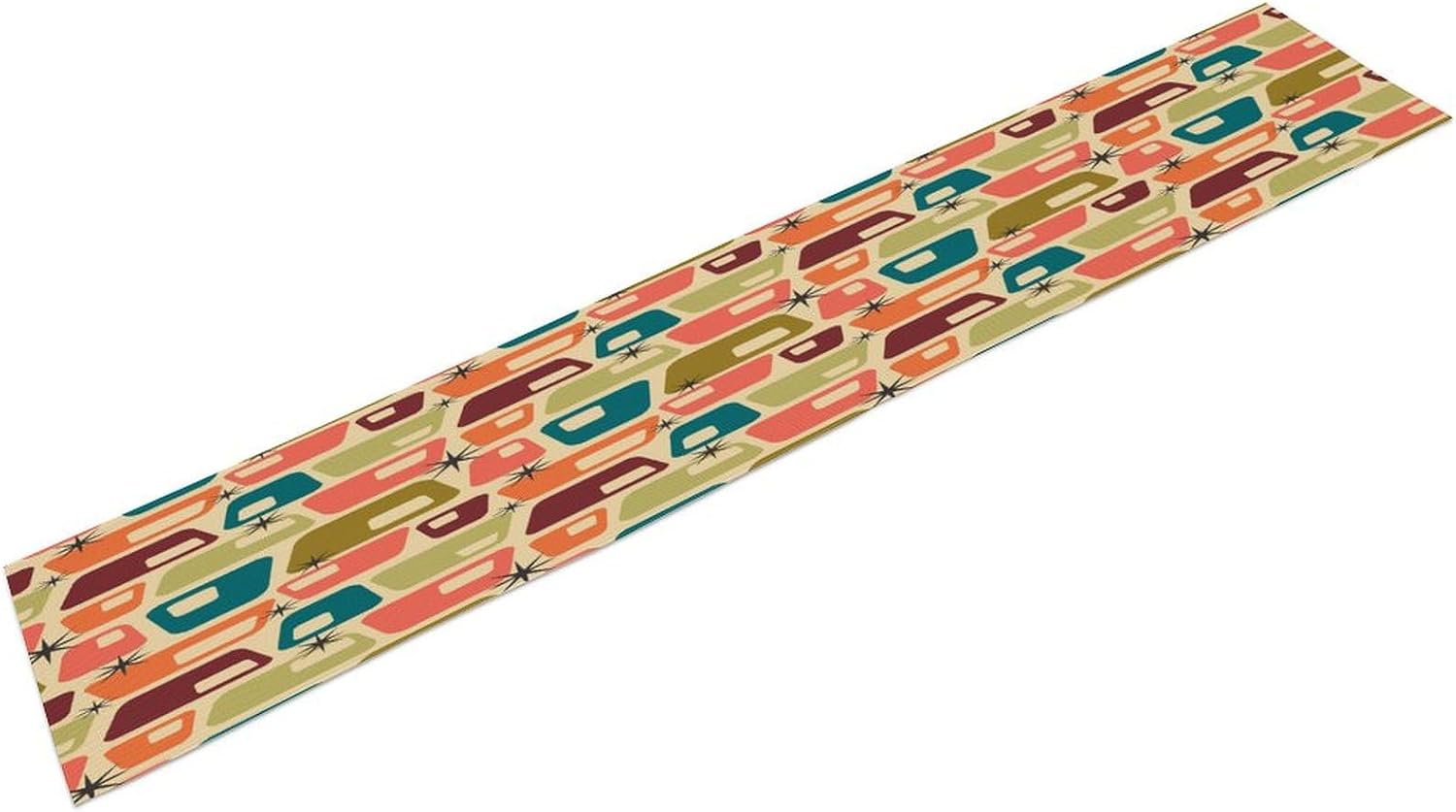 Mid Century Table Runner Treatments Geometric Minimalist Abstract Patterns Printed Linen Table Runner for Home Kitchen