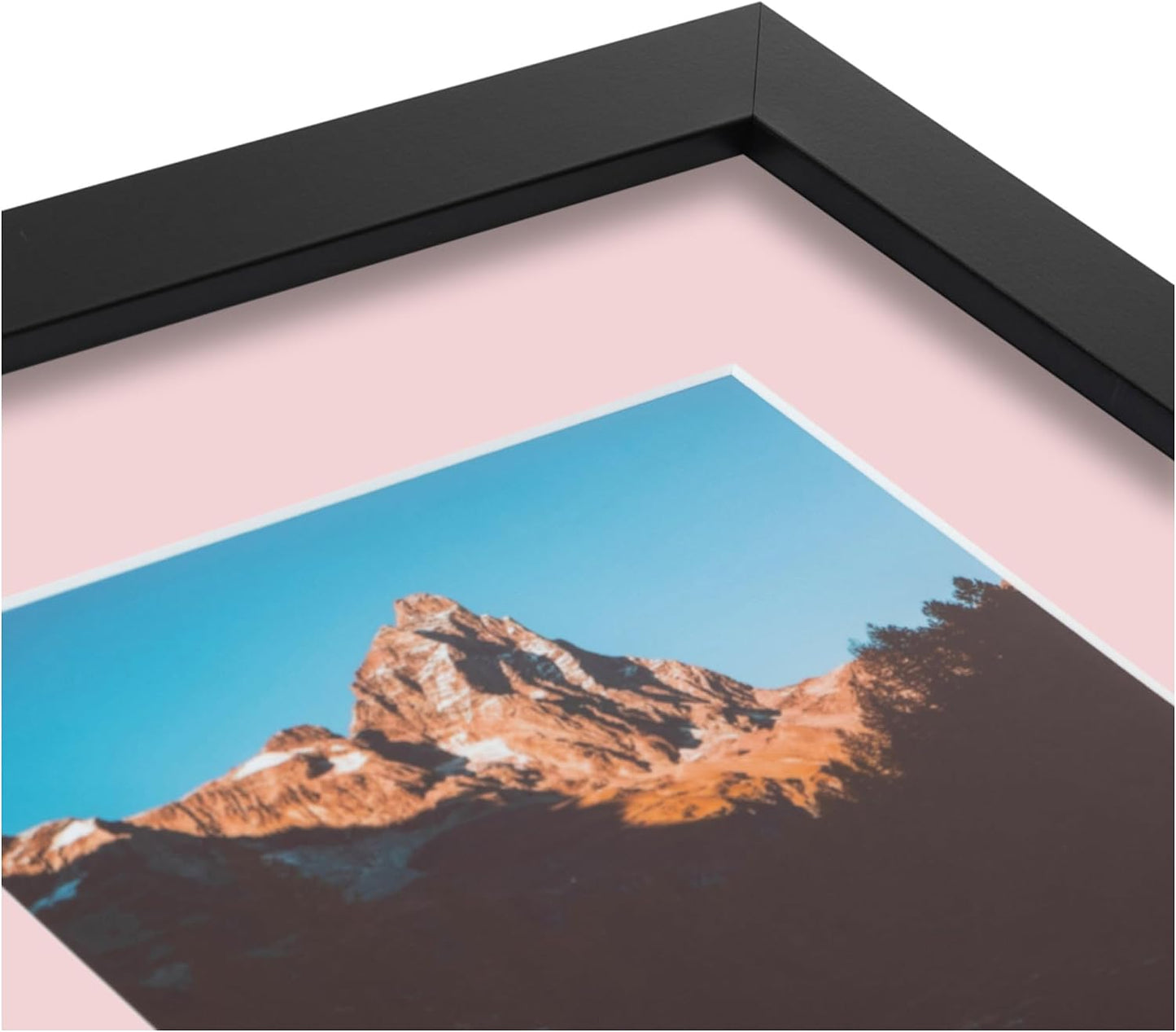 ArtToFrames Collage Picture Frame 3 Opening 3-5x7 Photo Frame | Made in USA | Black Frame Hollyhock and Black Mats