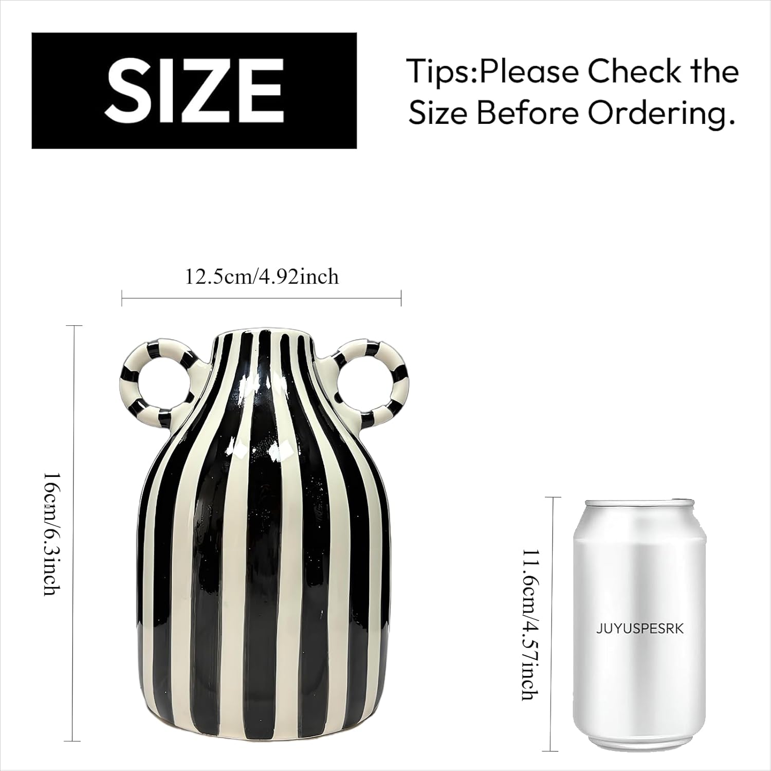 Nordic Boho Vases / Black and White