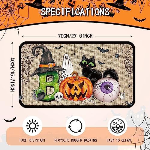 Ceenna Halloween Door Mat Welcome Mat for Front Door,Trick or Treat