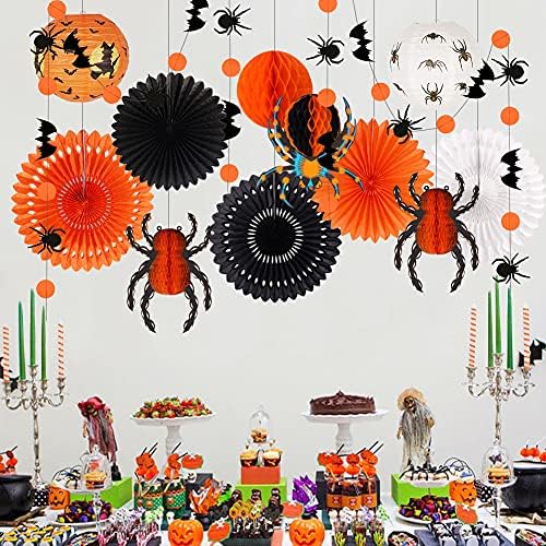 Halloween Party Decorations Hanging Spider Bat Paper Lanterns