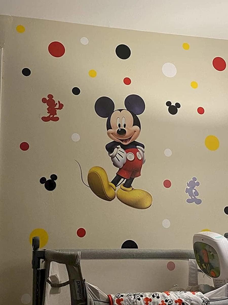/Red/White/Yellow Vinyl Wall Stickers / 60 Decals / Black / 4 Inch