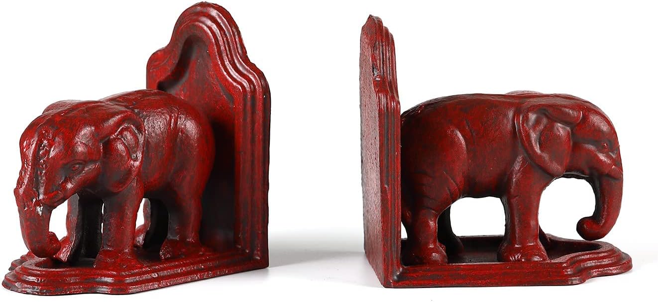 Sturdy Book Holder / Elephant Bookends for Heavy Books
