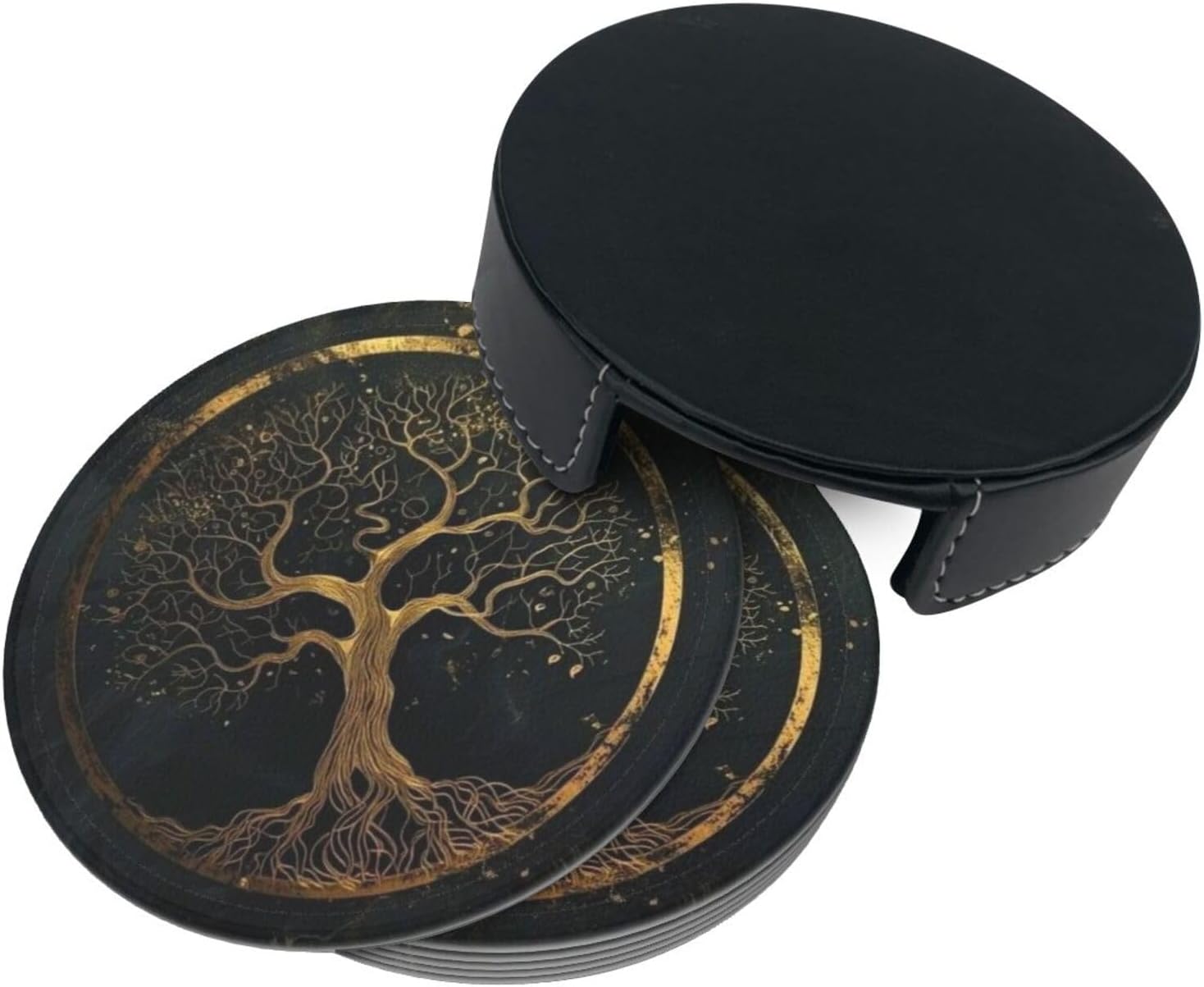 Holder Stand / Cork Base Table / Marble Gold Tree / Set of 6