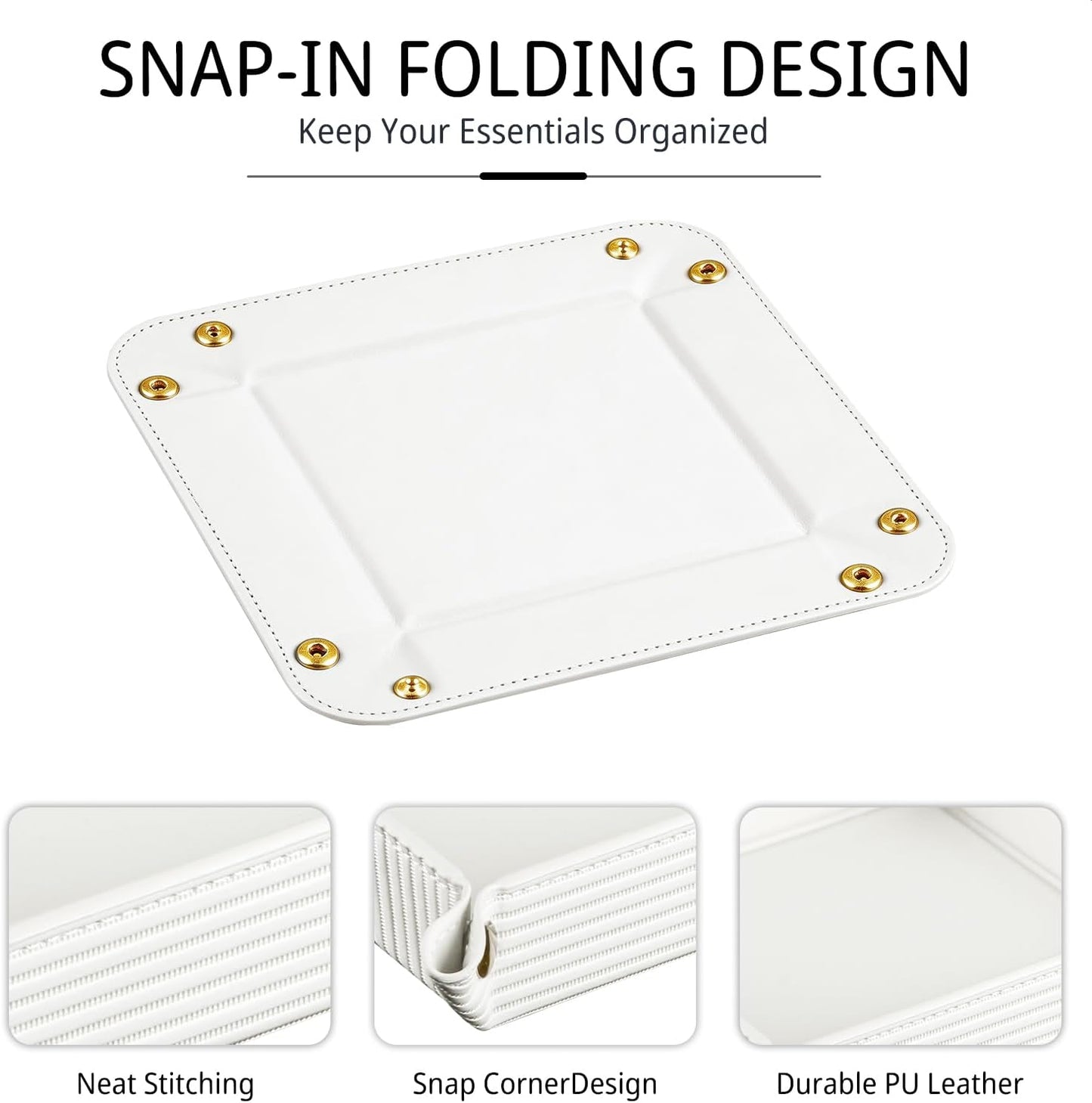 Light Valet Tray for Men / White Rome