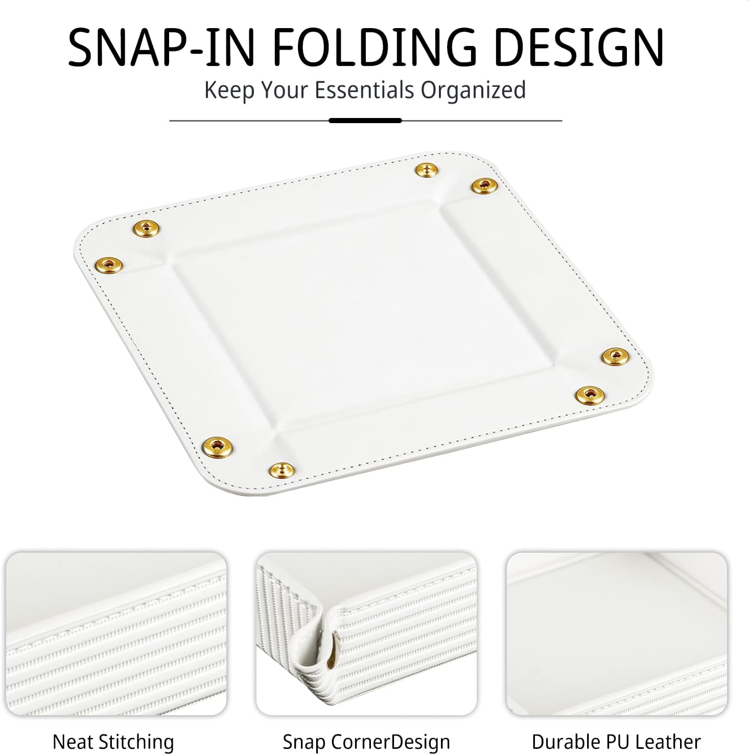 Light Valet Tray for Men / White Rome