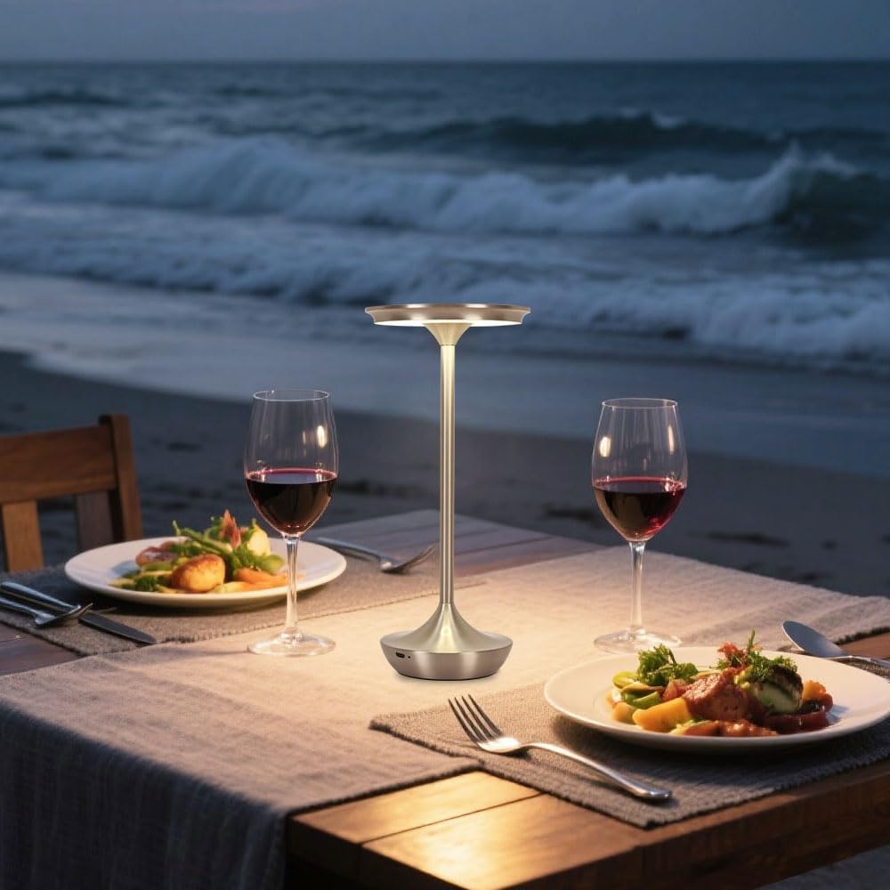 EJQ Cordless Table Lamp Rechargeable, 6000mAh Battery Operated LED Table Lights Outdoor Portable Touch Dimmable Table