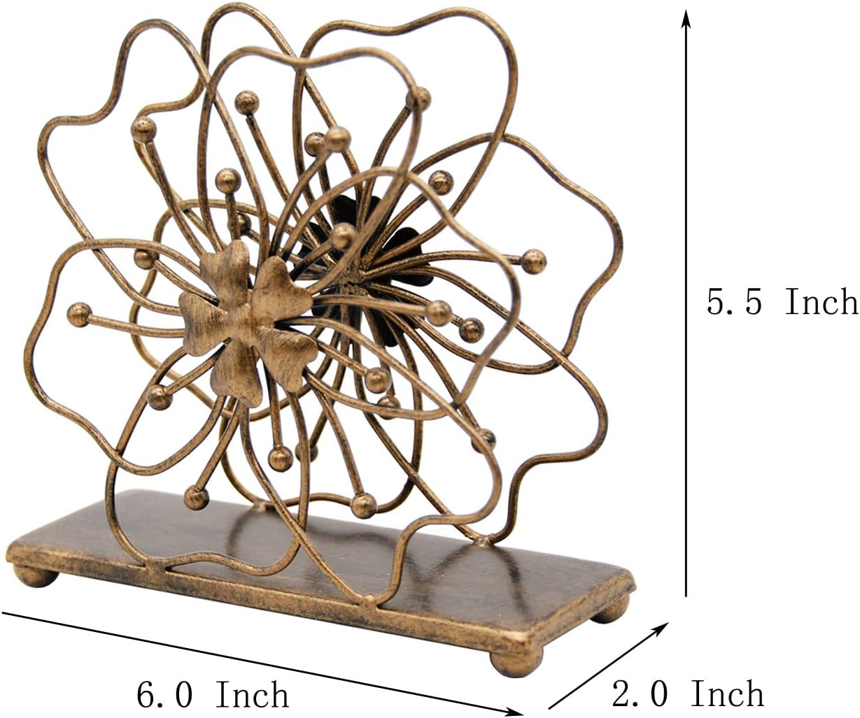 Flower Style Napkin Holder / Copper Flower