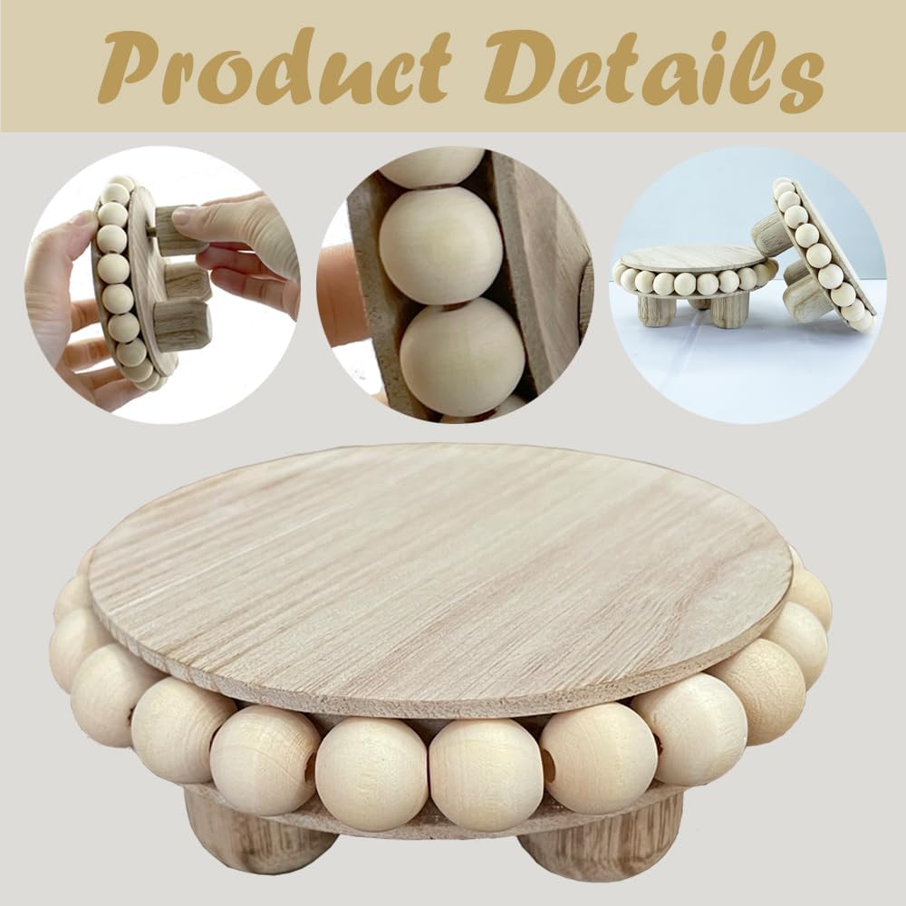 Small Wood Risers for Display / Mini Light Brown / 4 Inch / Set of 3