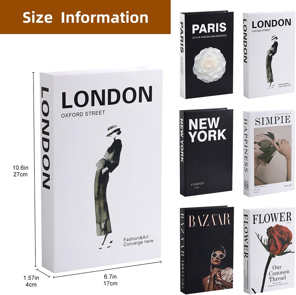Fashion Faux Book Modern Decor Books / 27*17*4cm-a / Set of 6