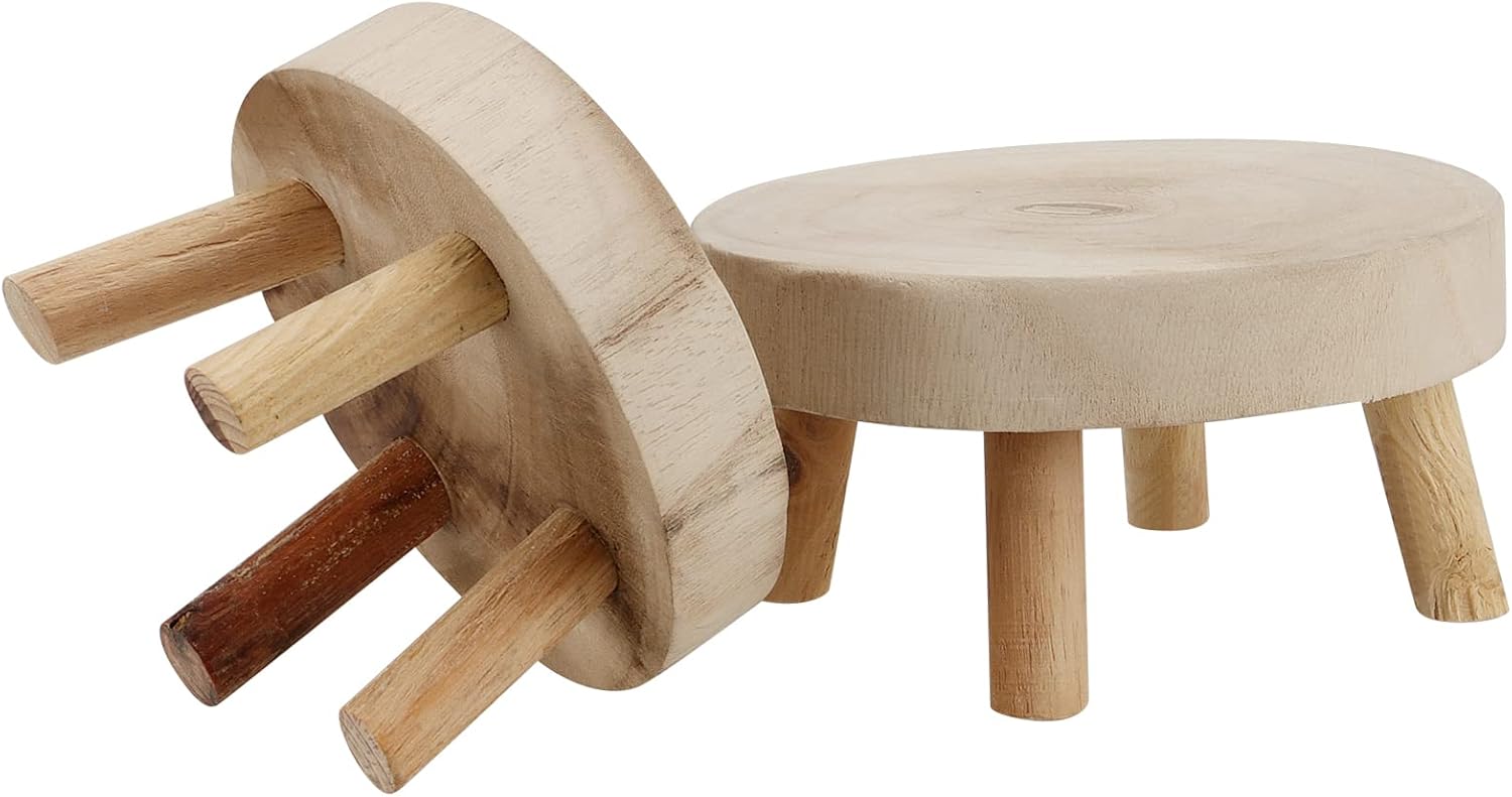 Wood Plant Riser Stands / Set of 4