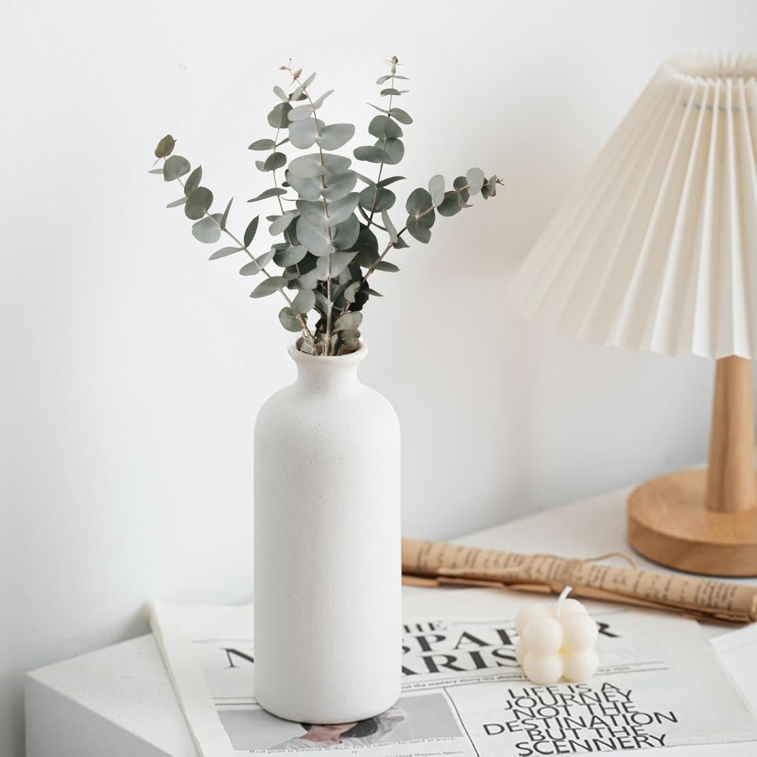 Small Ceramic Vase / White / Set of 3