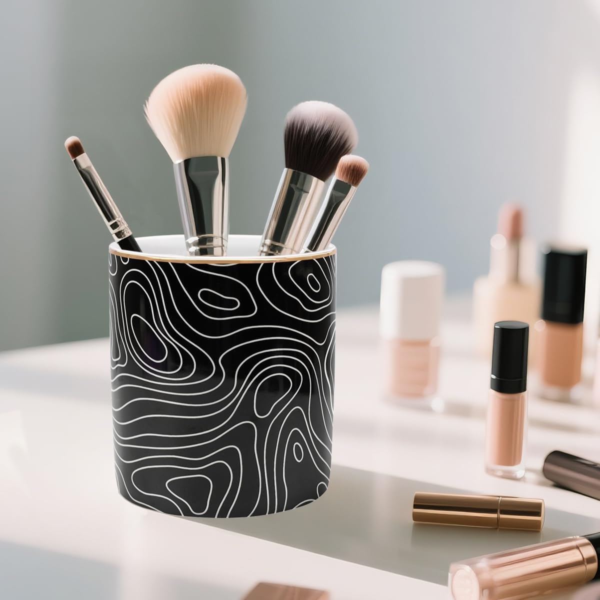 Durable Ceramic Organizer Decor for College / Abstract Pattern
