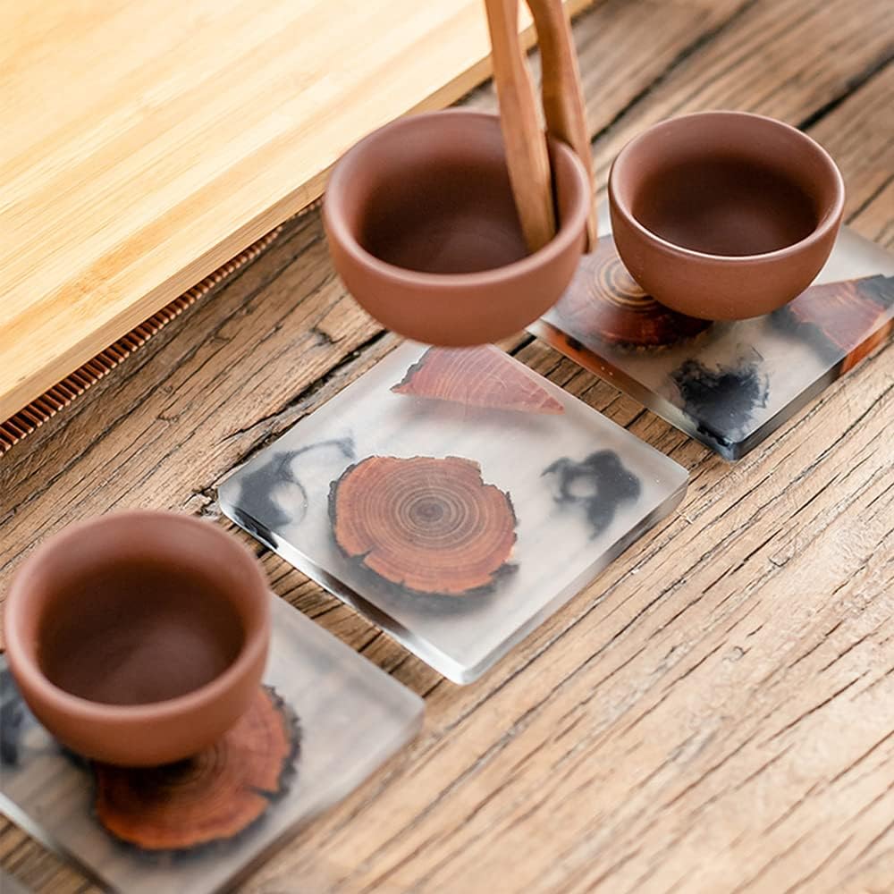 Holder / Cool Coaster Art / 6 Square Set / Set of 6
