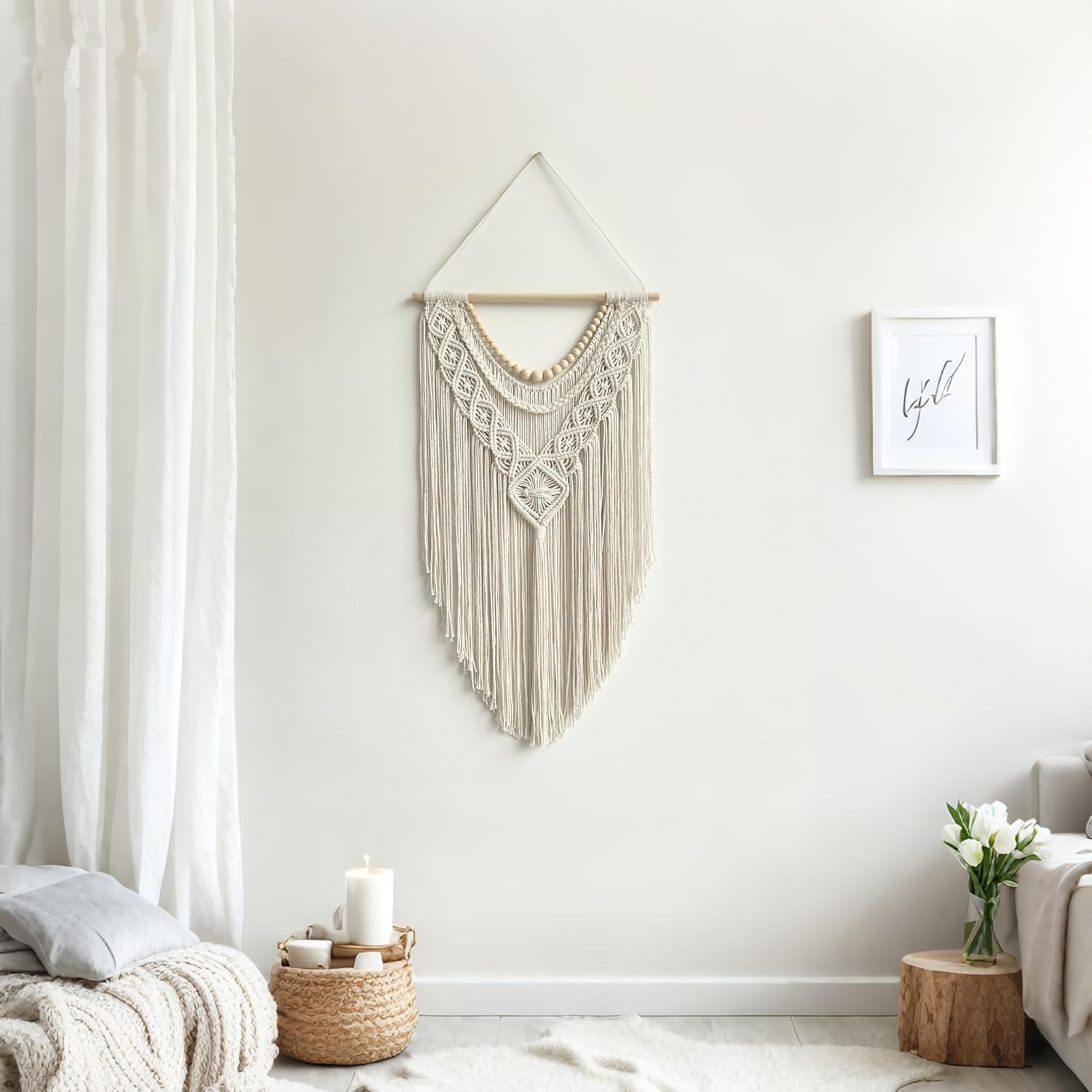 Wood Bead Wall Decor / Wood Bead-a