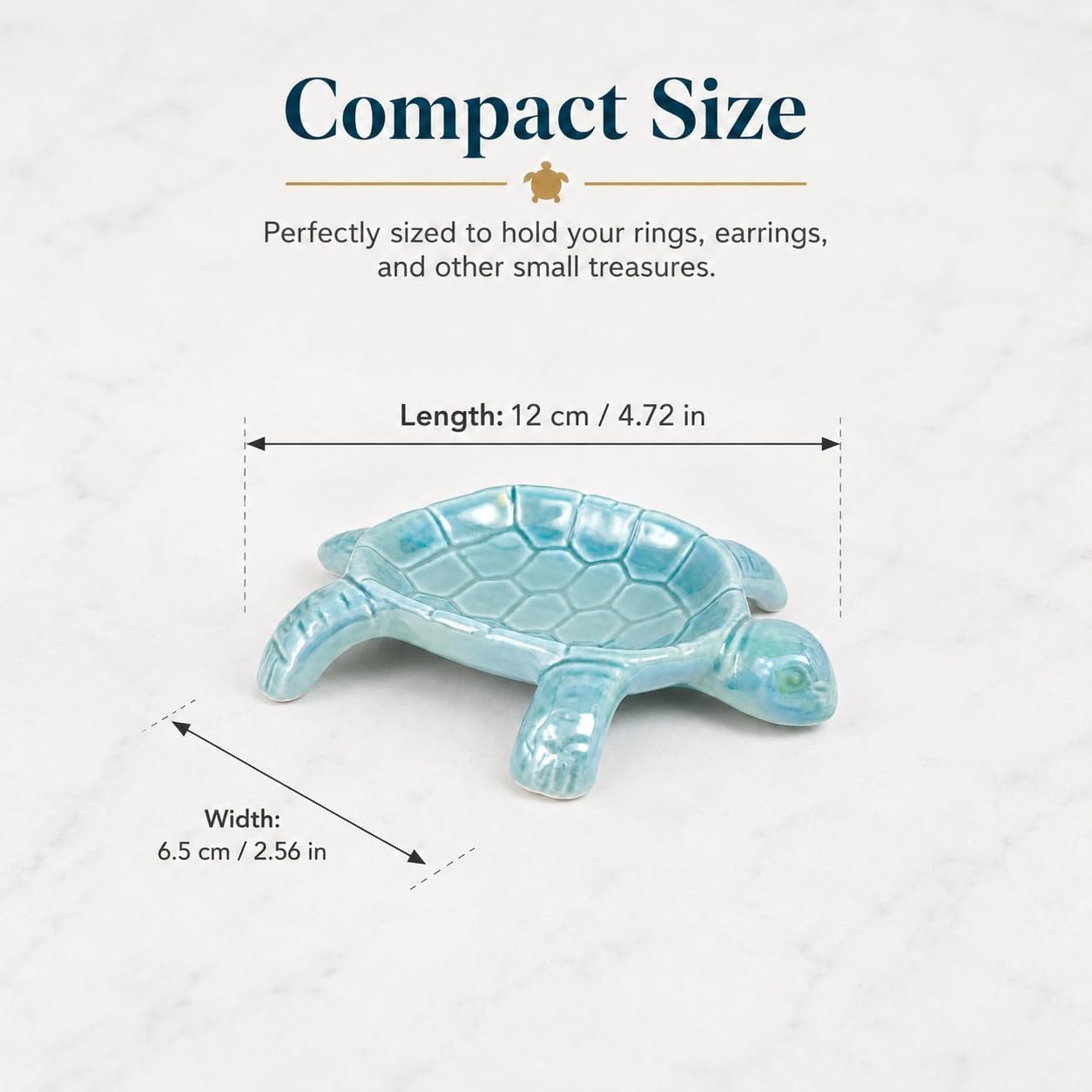 Ring Holder Ceramic Jewelry Dish / Turtle